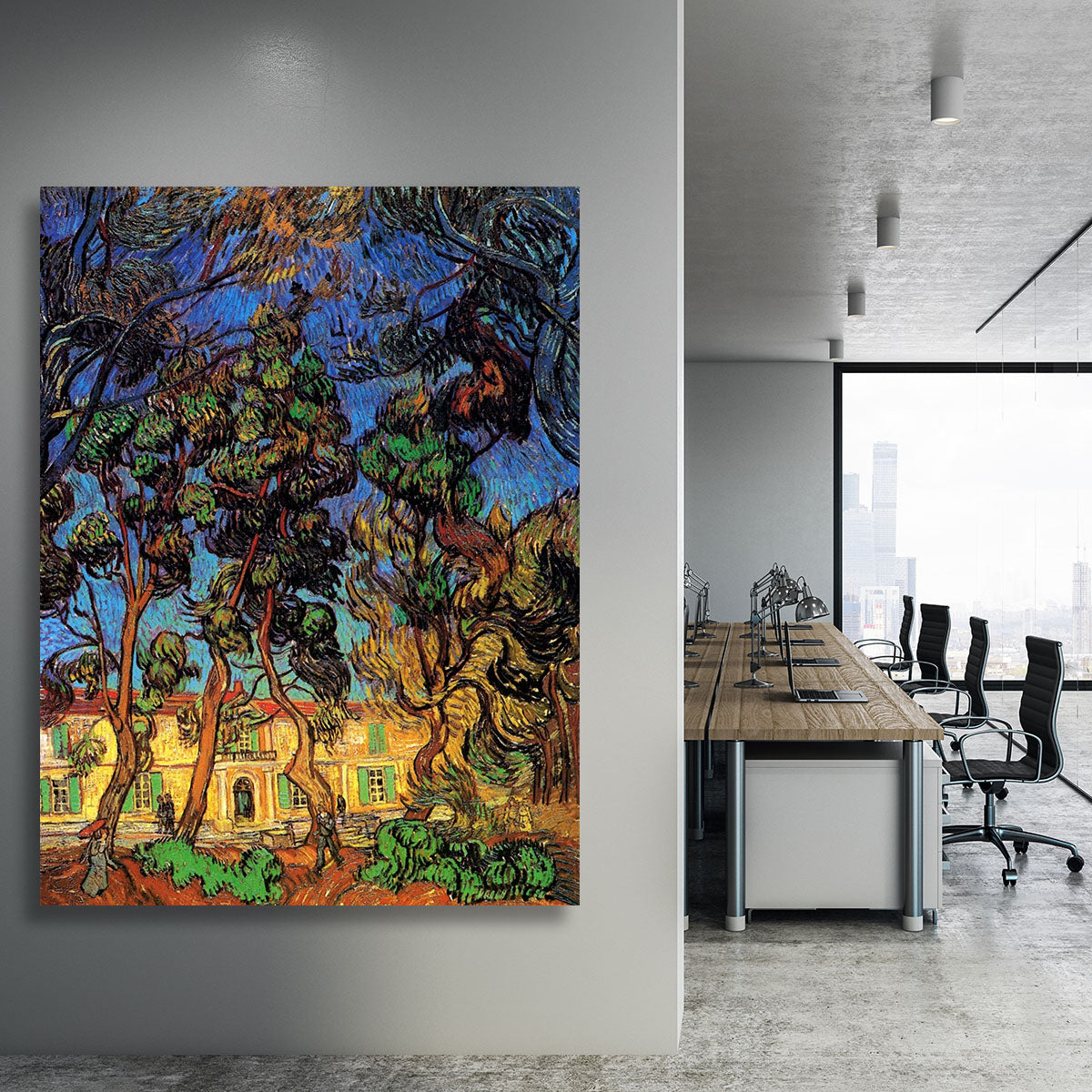 Trees in the Garden of Saint-Paul Hospital by Van Gogh Canvas Print or Poster - Canvas Art Rocks - 3