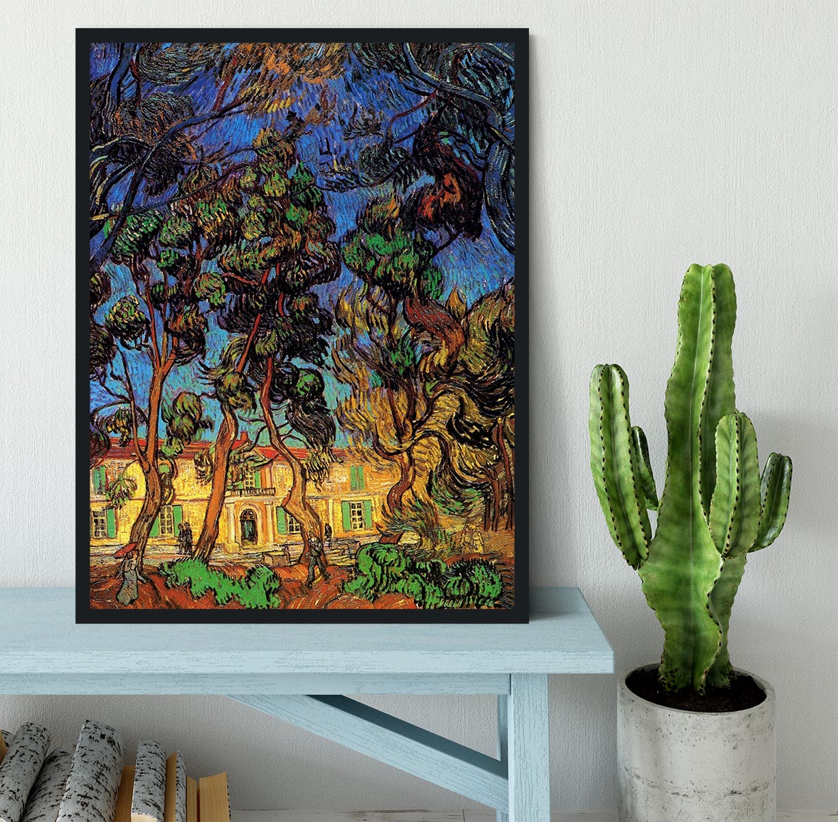 Trees in the Garden of Saint-Paul Hospital by Van Gogh Framed Print - Canvas Art Rocks - 2