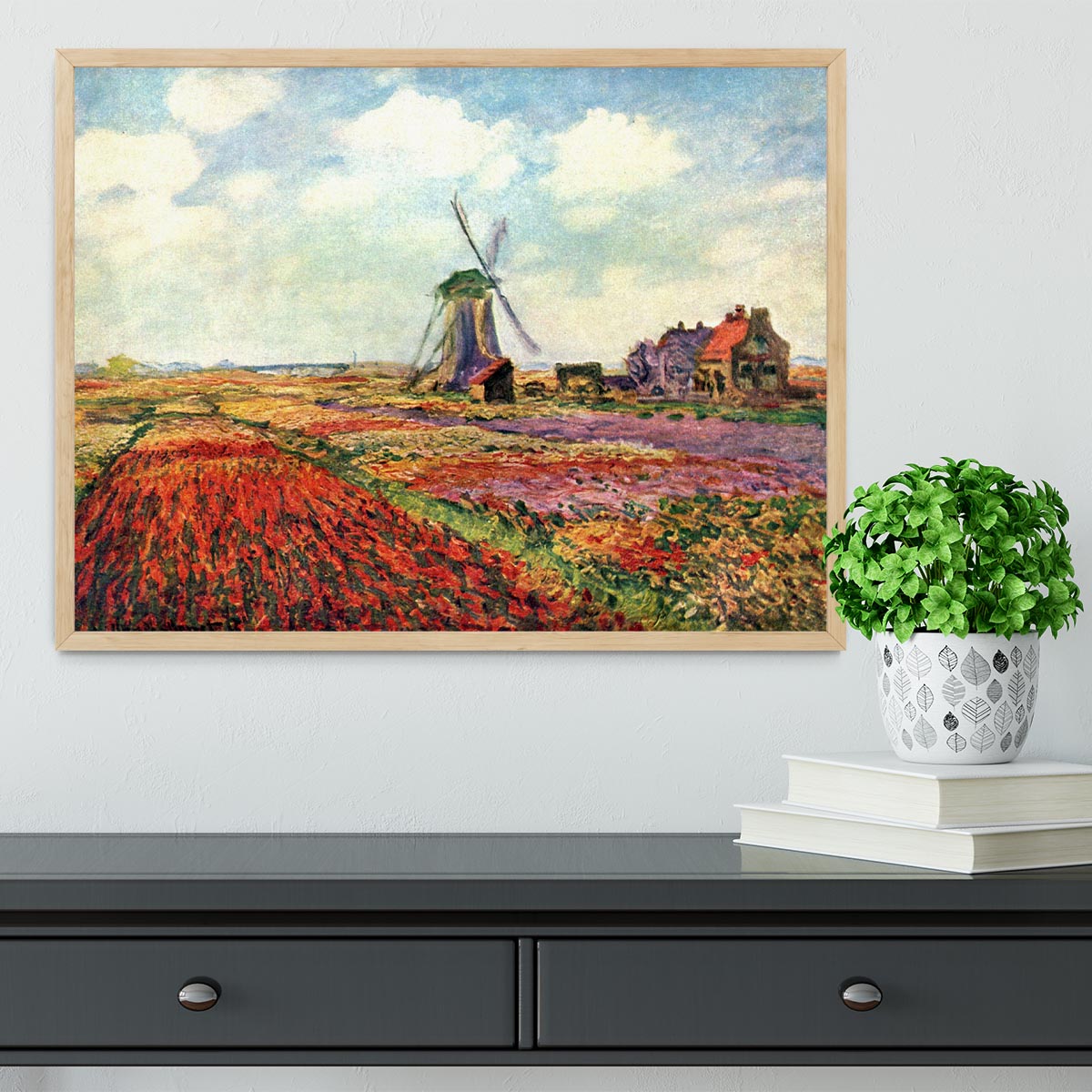 Tulips of Holland by Monet Framed Print - Canvas Art Rocks - 4