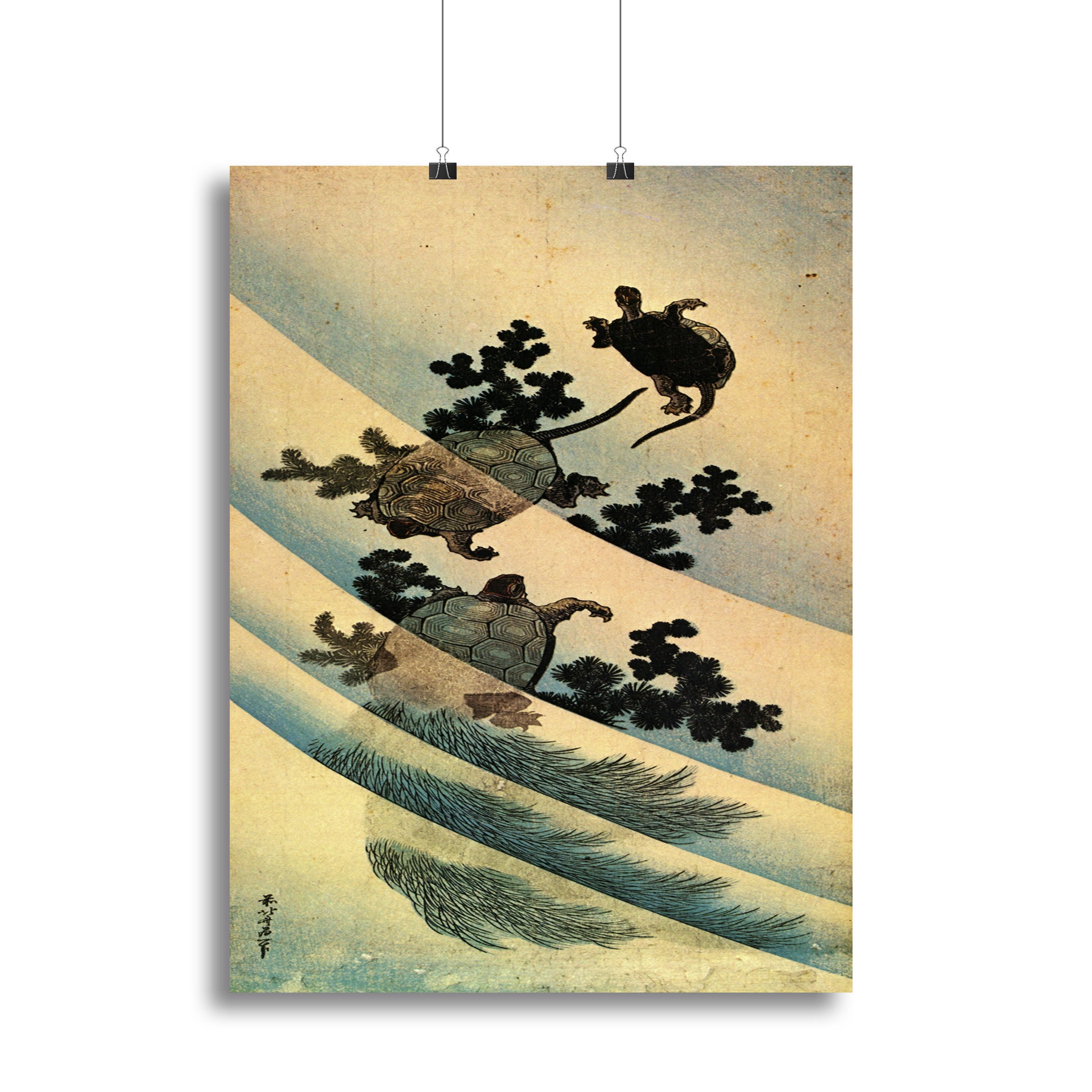 Turtles by Hokusai Canvas Print or Poster - Canvas Art Rocks - 2
