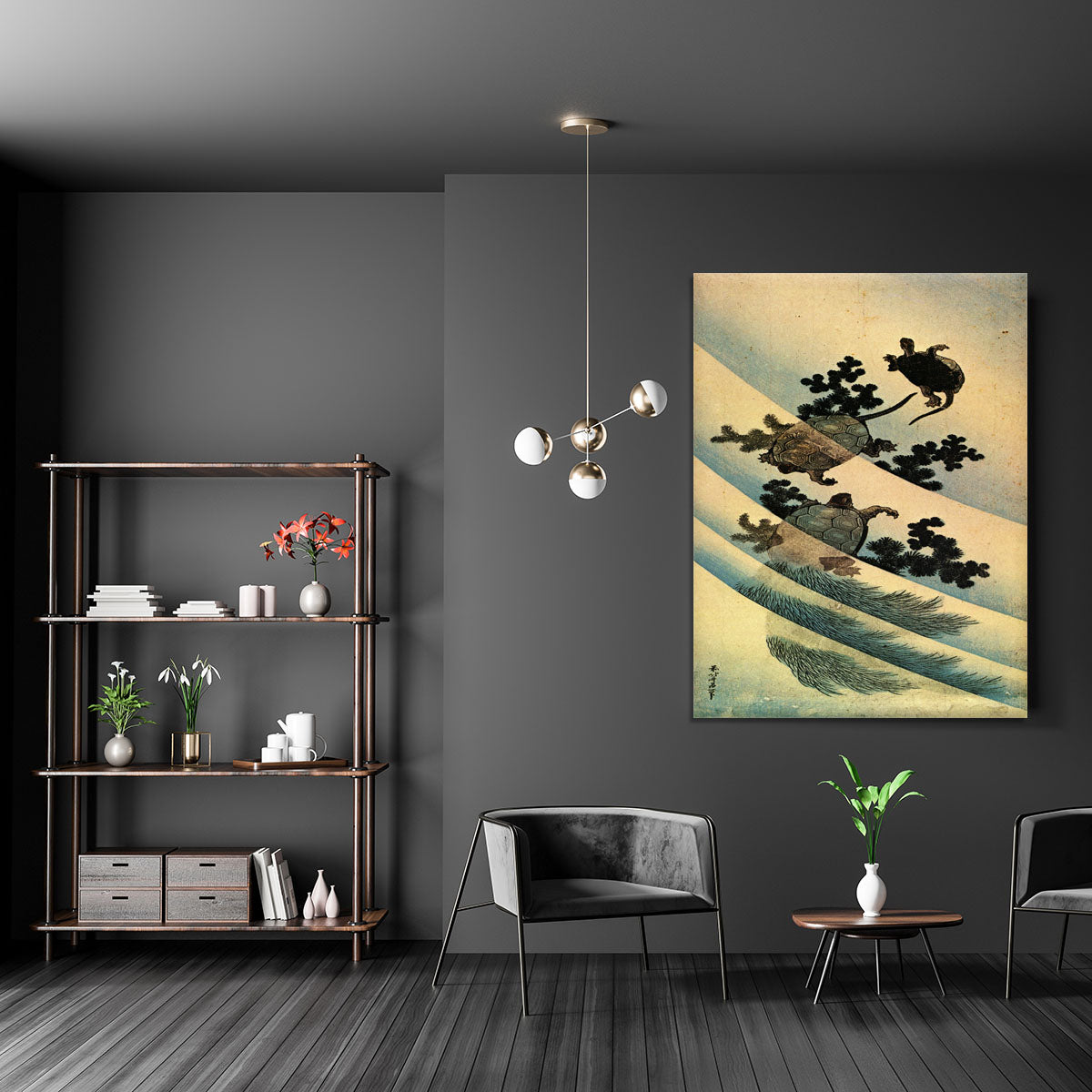 Turtles by Hokusai Canvas Print or Poster - Canvas Art Rocks - 5