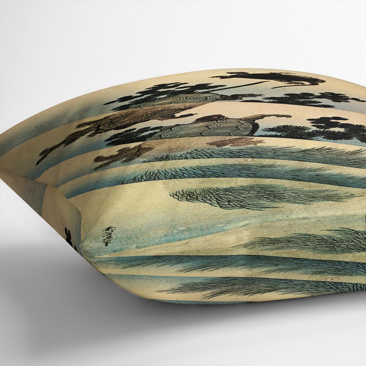 Turtles by Hokusai Cushion