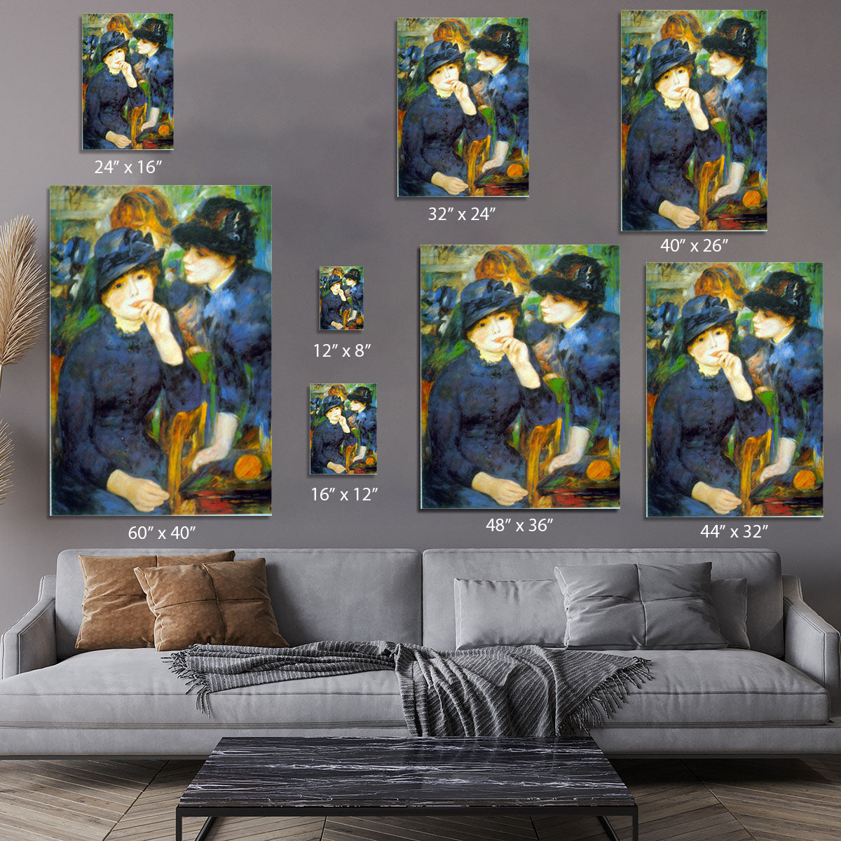 Two Girls by Renoir Canvas Print or Poster - Canvas Art Rocks - 7