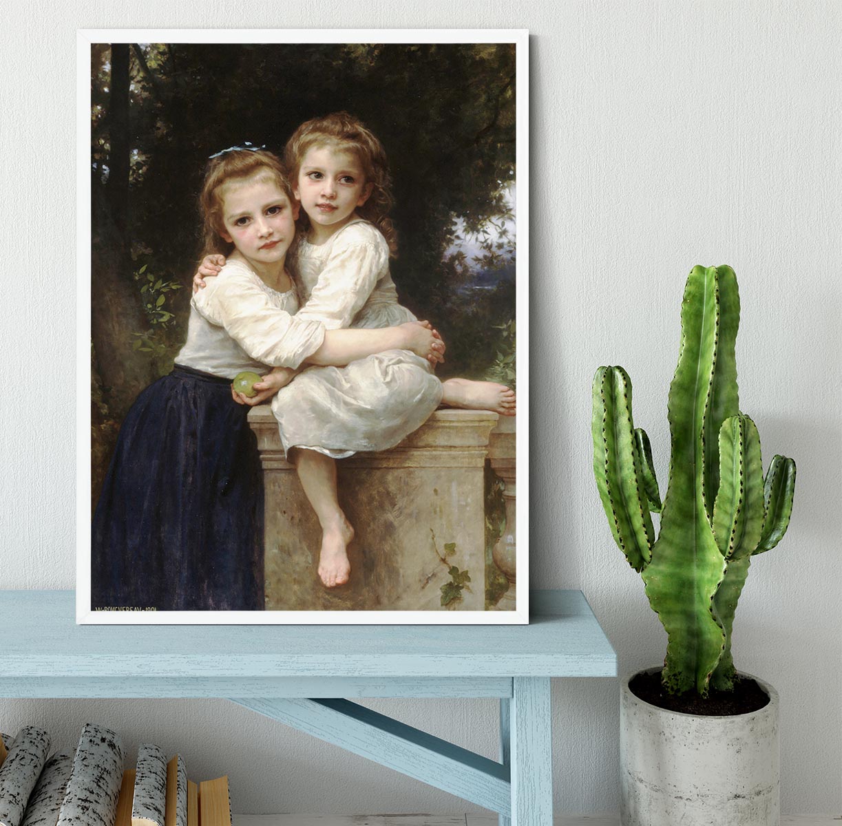 Two Sisters By Bouguereau Framed Print - Canvas Art Rocks -6