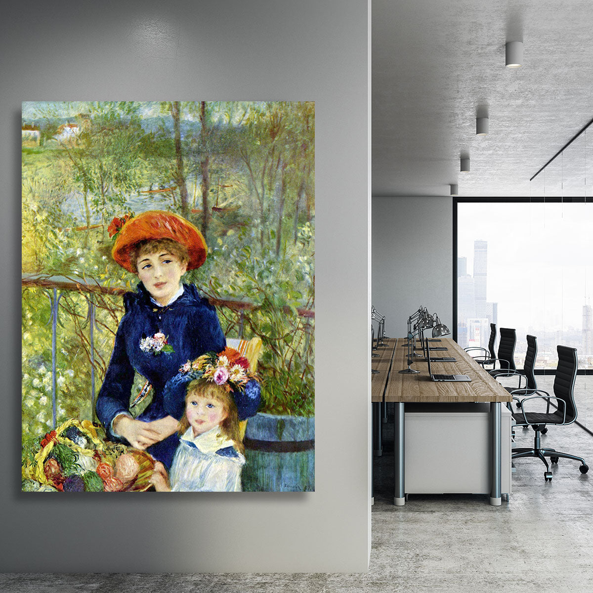 Two Sisters On The Terrace by Renoir Canvas Print or Poster - Canvas Art Rocks - 3