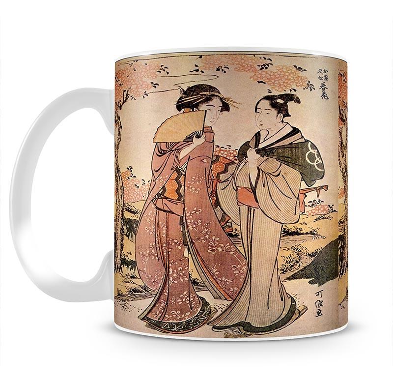 Two women by Hokusai Mug - Canvas Art Rocks - 2