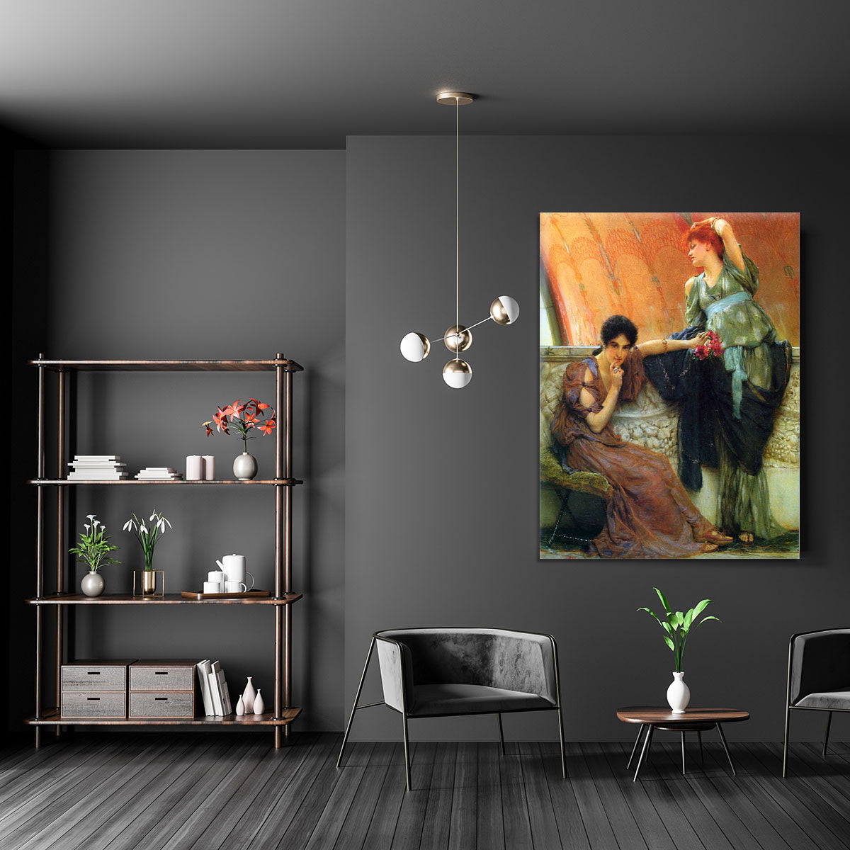 Unconscious rivals detail by Alma Tadema Canvas Print or Poster - Canvas Art Rocks - 5