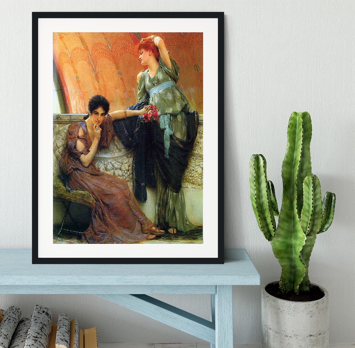 Unconscious rivals detail by Alma Tadema Framed Print - Canvas Art Rocks - 1