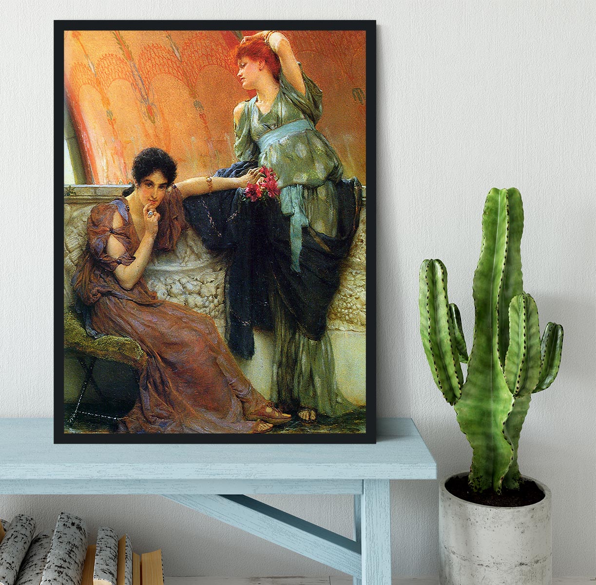 Unconscious rivals detail by Alma Tadema Framed Print - Canvas Art Rocks - 2