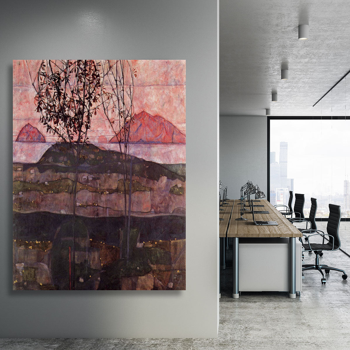 Underground Sun by Egon Schiele Canvas Print or Poster - Canvas Art Rocks - 3