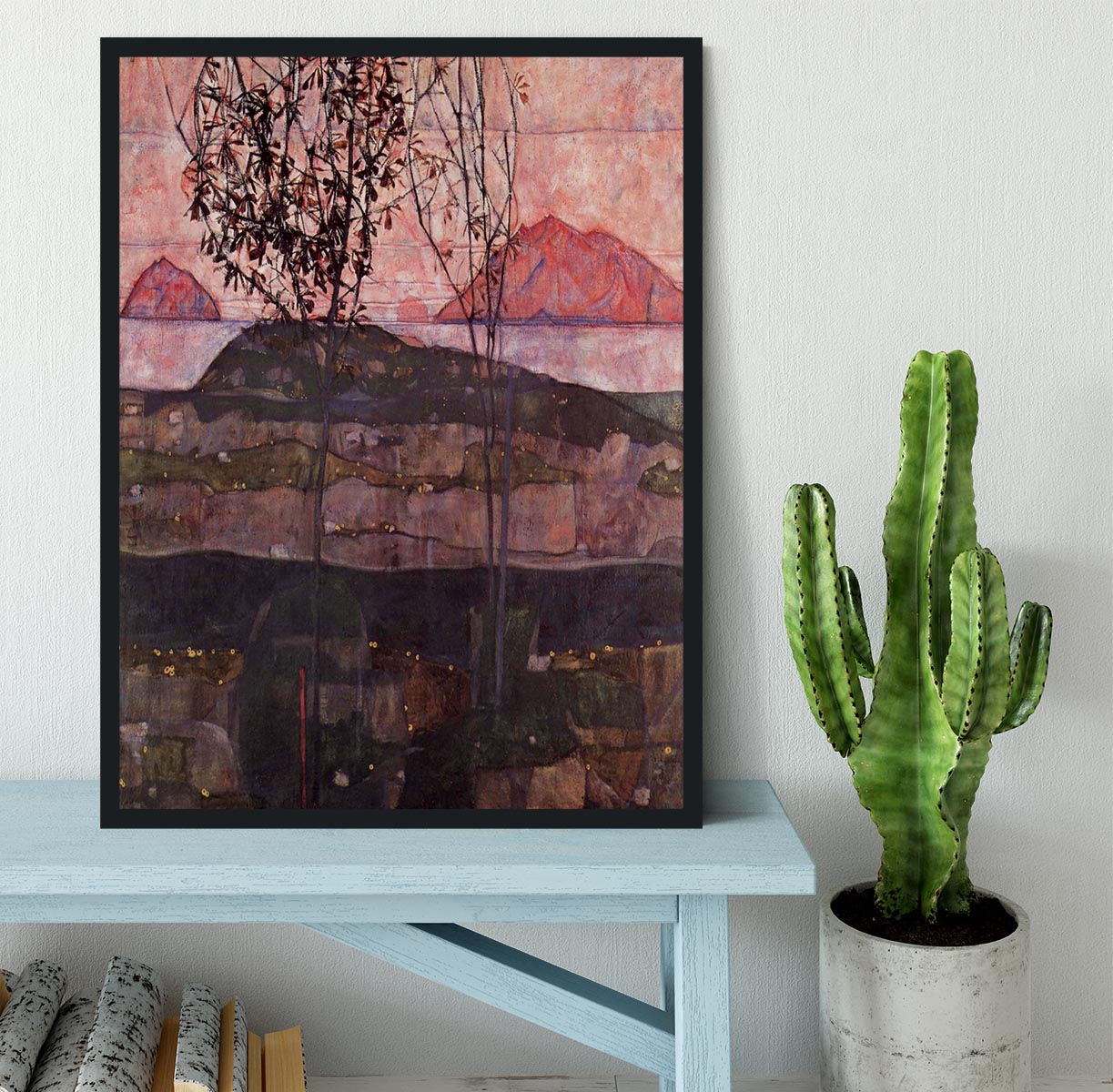 Underground Sun by Egon Schiele Framed Print - Canvas Art Rocks - 2