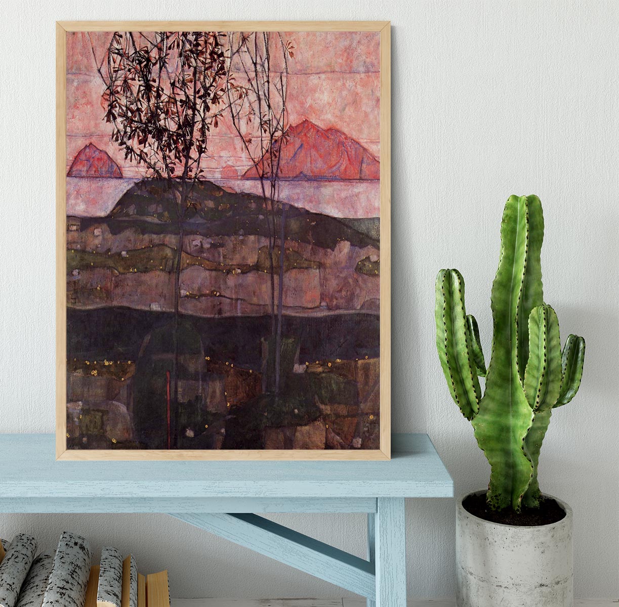 Underground Sun by Egon Schiele Framed Print - Canvas Art Rocks - 4