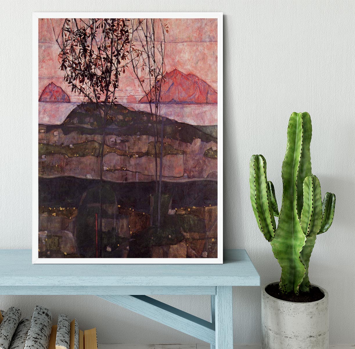 Underground Sun by Egon Schiele Framed Print - Canvas Art Rocks -6