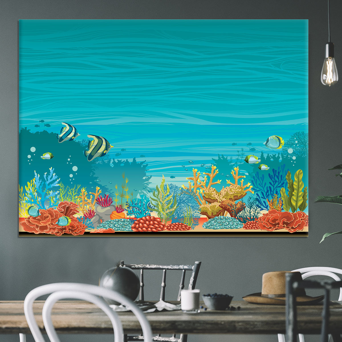 Underwater seascape Canvas Print or Poster - Canvas Art Rocks - 3