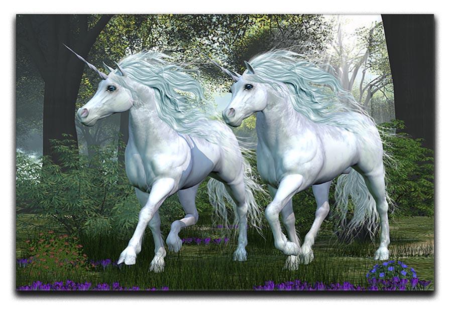 Unicorn Elm Forest Canvas Print or Poster  - Canvas Art Rocks - 1