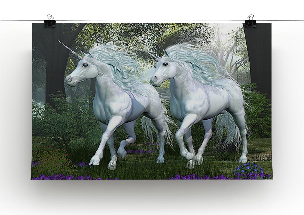 Unicorn Elm Forest Canvas Print or Poster - Canvas Art Rocks - 2