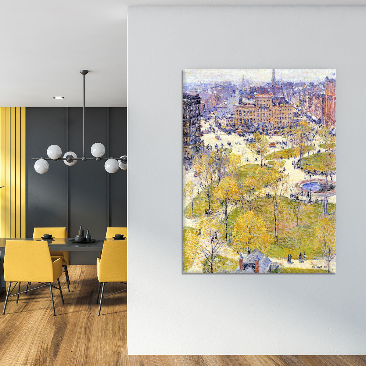 Union Square in Spring by Hassam Canvas Print or Poster - Canvas Art Rocks - 4