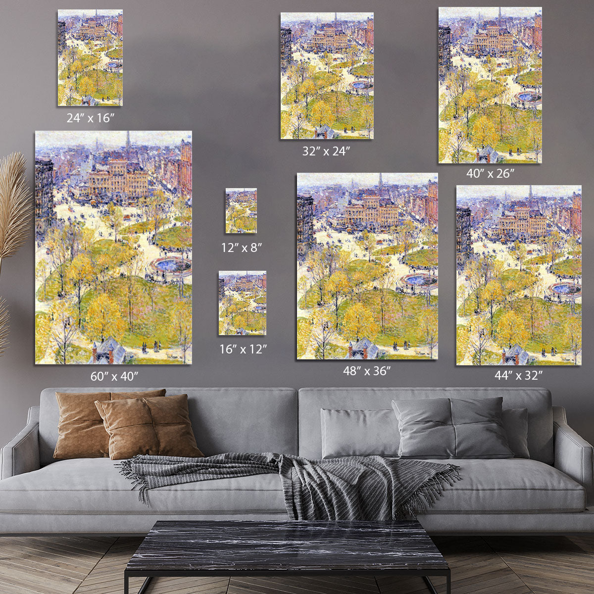 Union Square in Spring by Hassam Canvas Print or Poster - Canvas Art Rocks - 7