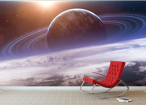 Universe scene with planets Wall Mural Wallpaper - Canvas Art Rocks - 2