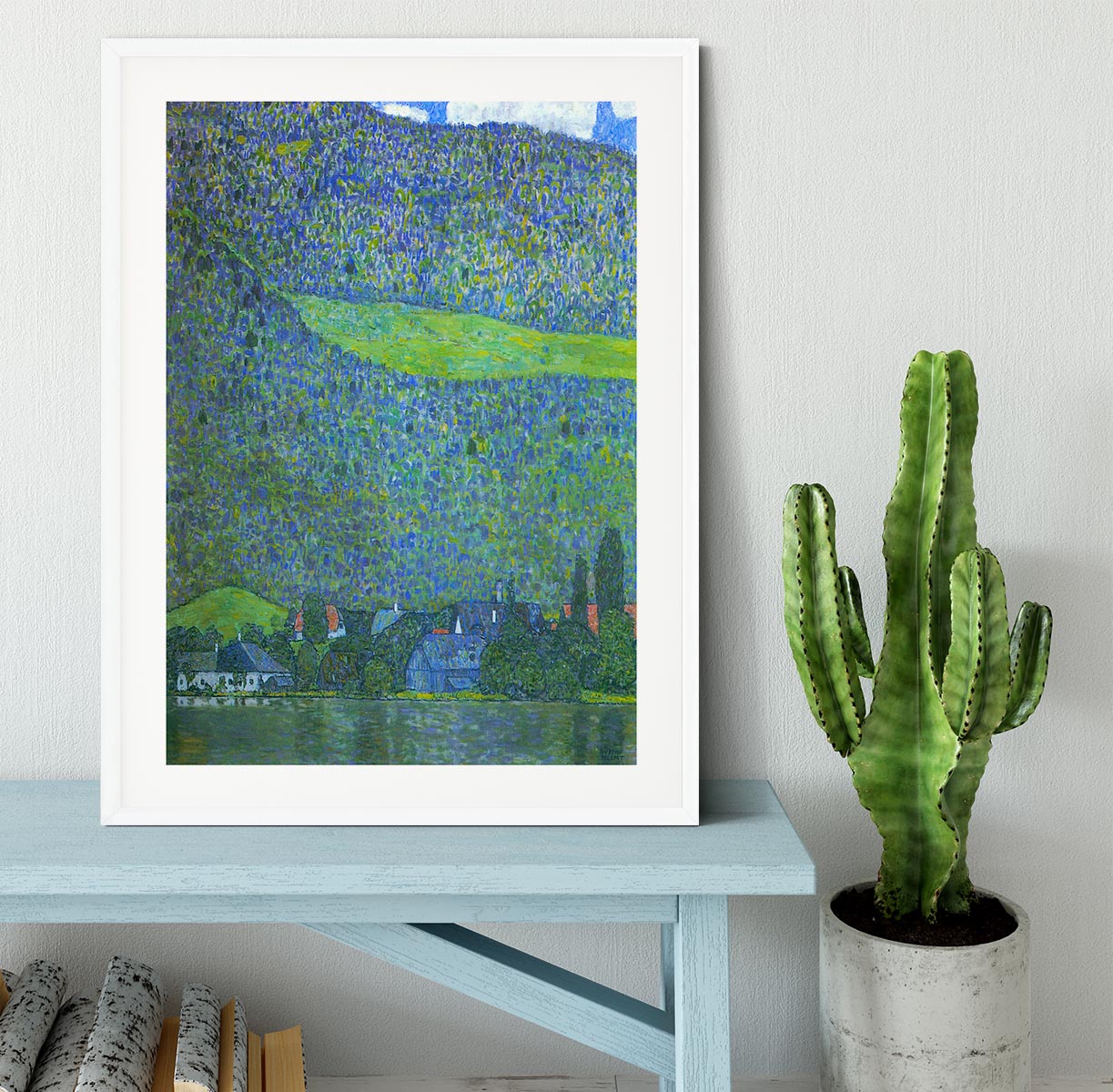 Unterach at the Attersee by Klimt Framed Print - Canvas Art Rocks - 5