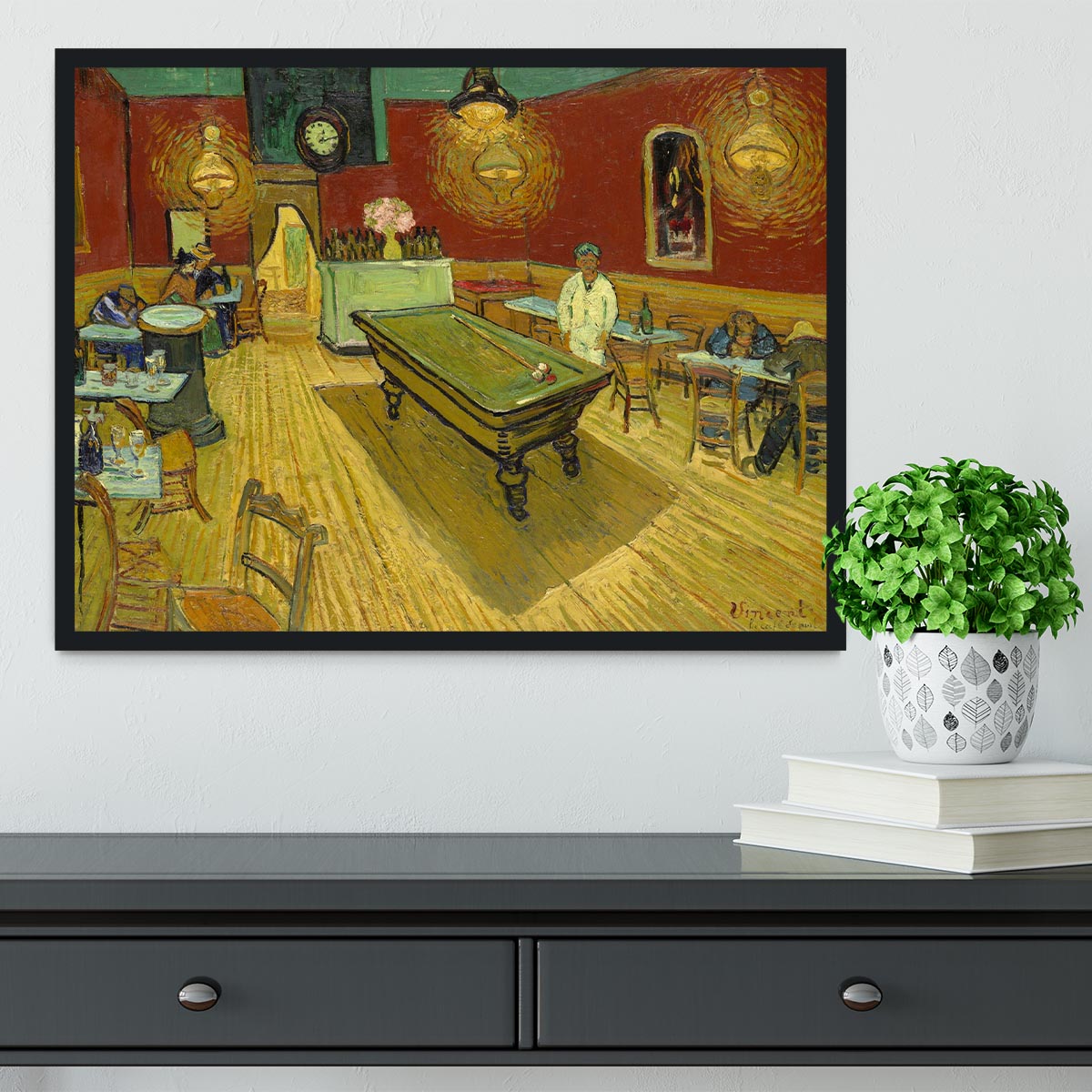 Van Gogh Night Cafe Framed Print - Canvas Art Rocks - 2