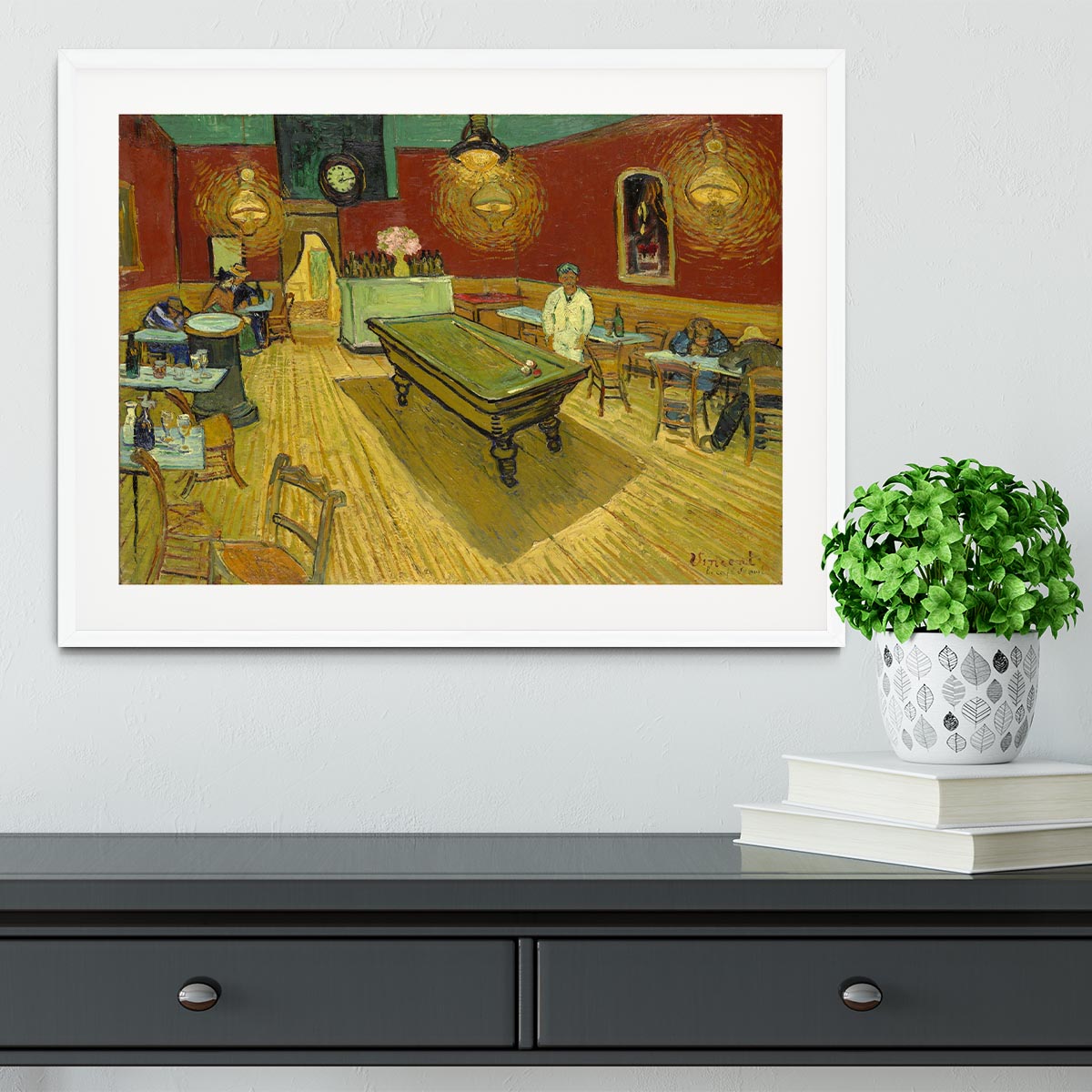 Van Gogh Night Cafe Framed Print - Canvas Art Rocks - 5