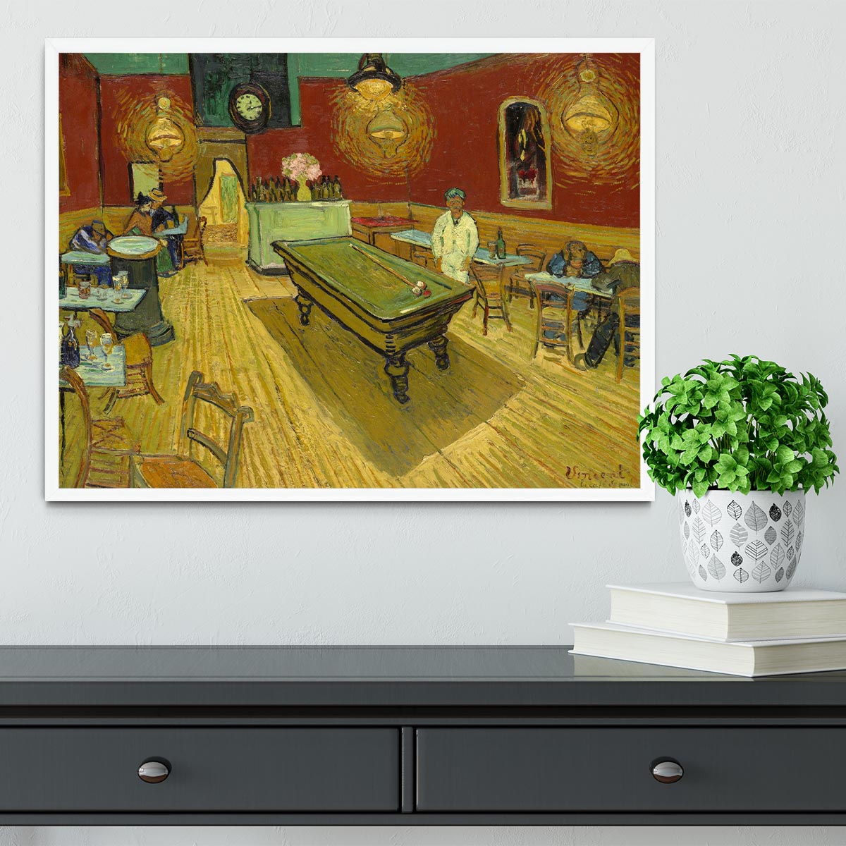 Van Gogh Night Cafe Framed Print - Canvas Art Rocks -6