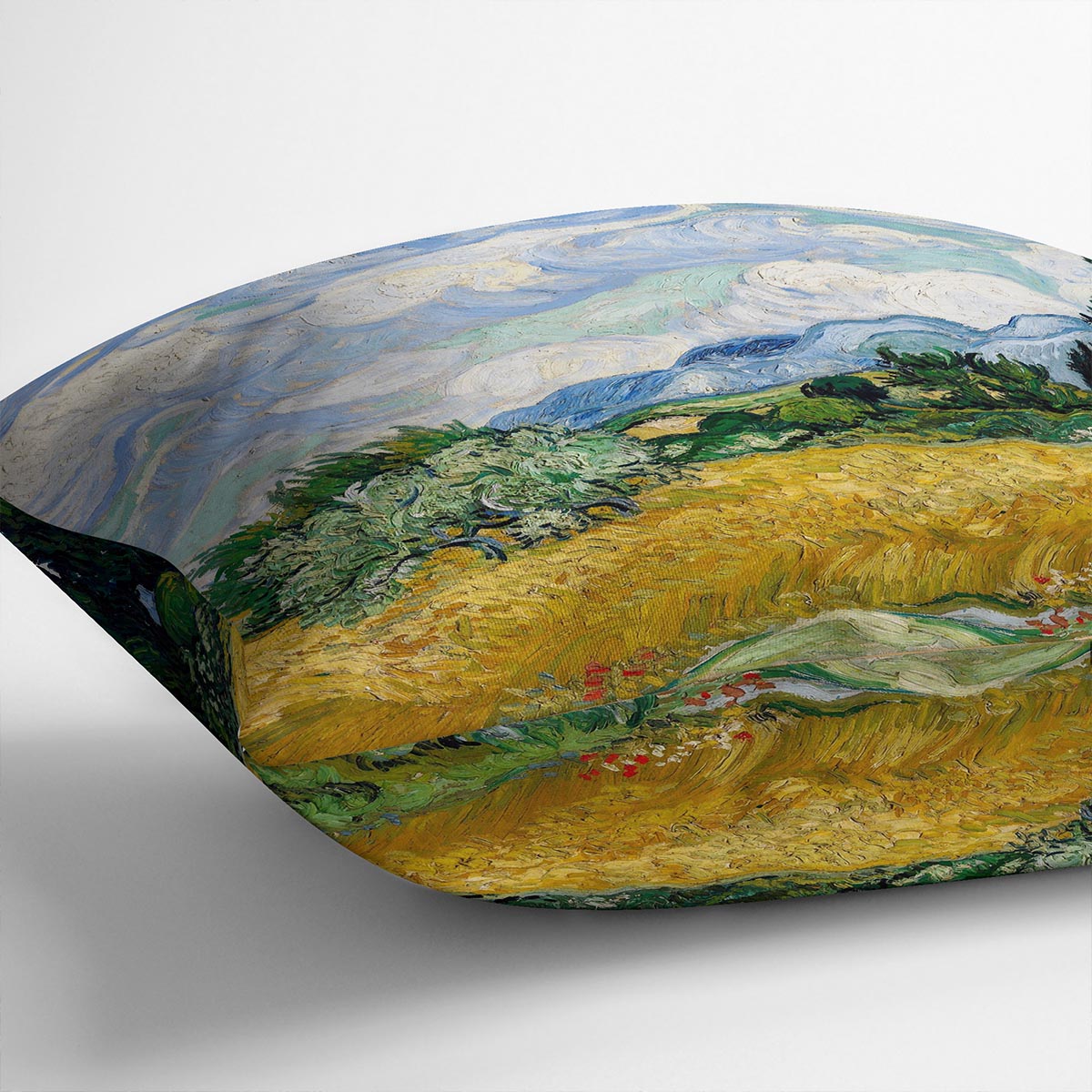 Van Gogh Wheat Field with Cypresses Cushion