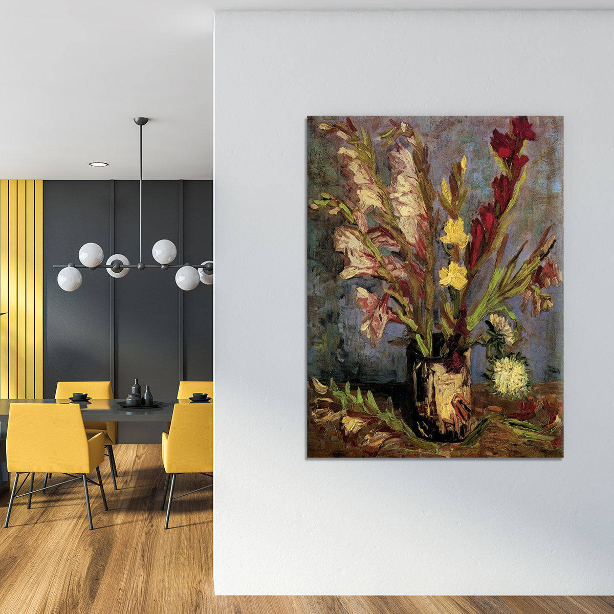 Vase with Gladioli 4 by Van Gogh Canvas Print or Poster - Canvas Art Rocks - 4