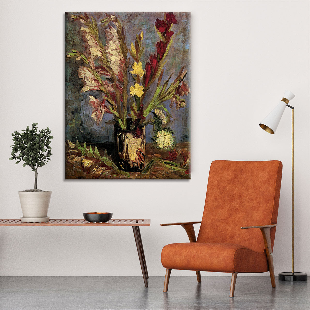 Vase with Gladioli 4 by Van Gogh Canvas Print or Poster - Canvas Art Rocks - 6