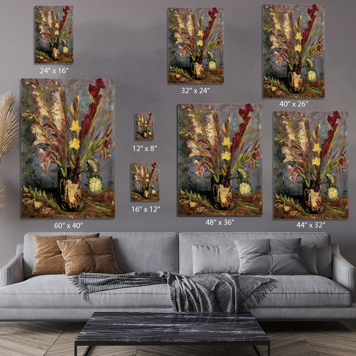 Vase with Gladioli 4 by Van Gogh Canvas Print or Poster - Canvas Art Rocks - 7