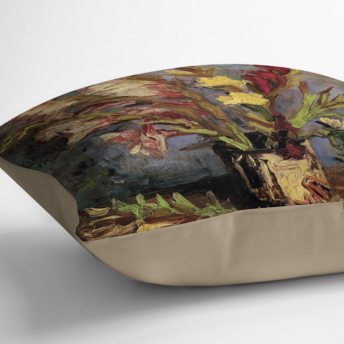 Vase with Gladioli 4 by Van Gogh Cushion