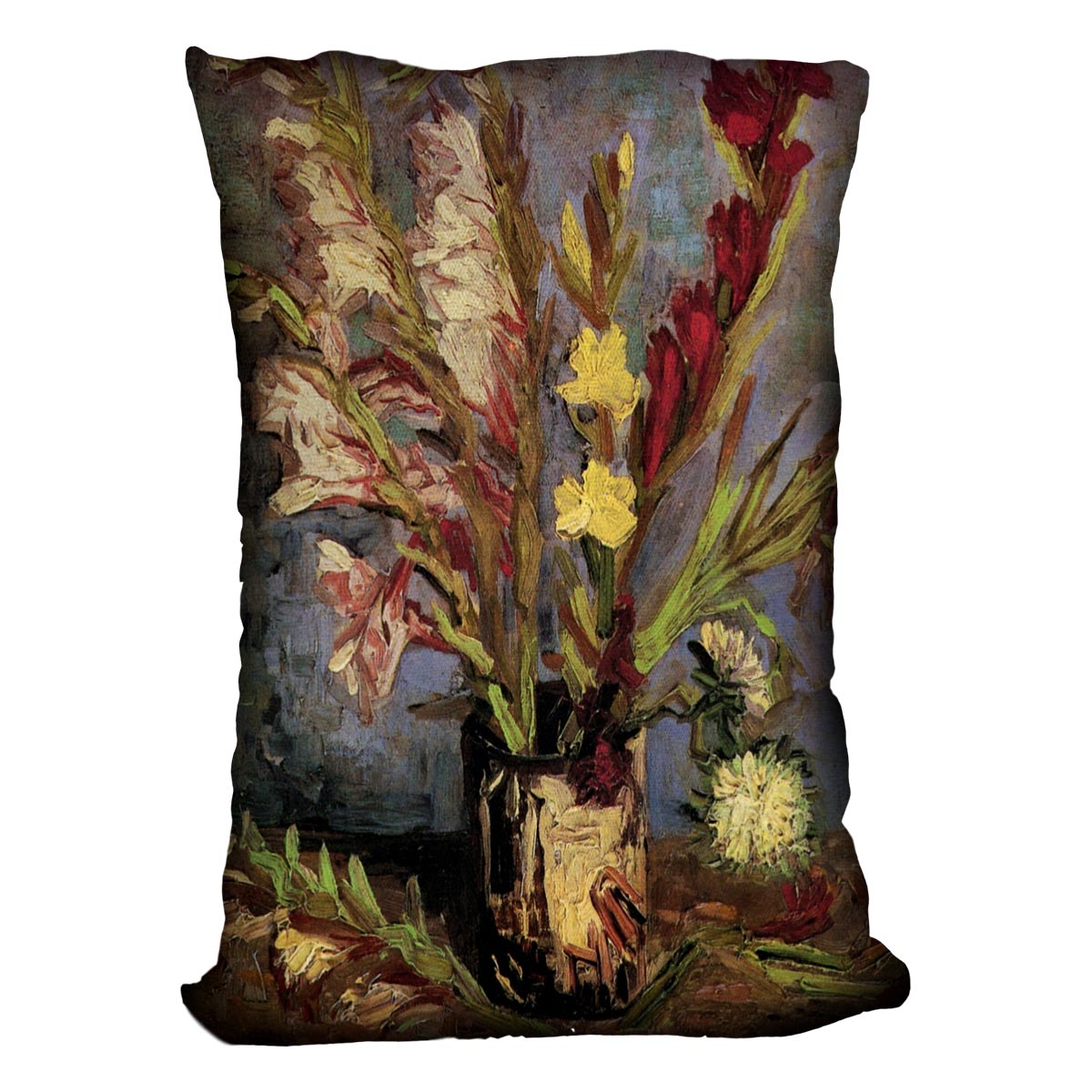 Vase with Gladioli 4 by Van Gogh Cushion