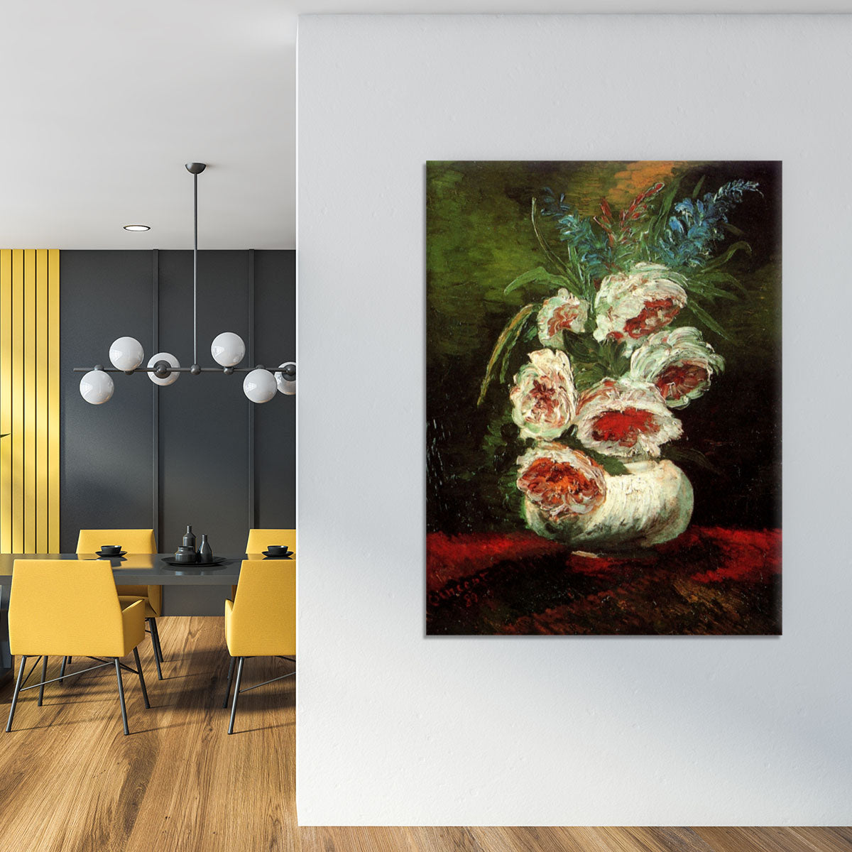 Vase with Peonies by Van Gogh Canvas Print or Poster - Canvas Art Rocks - 4