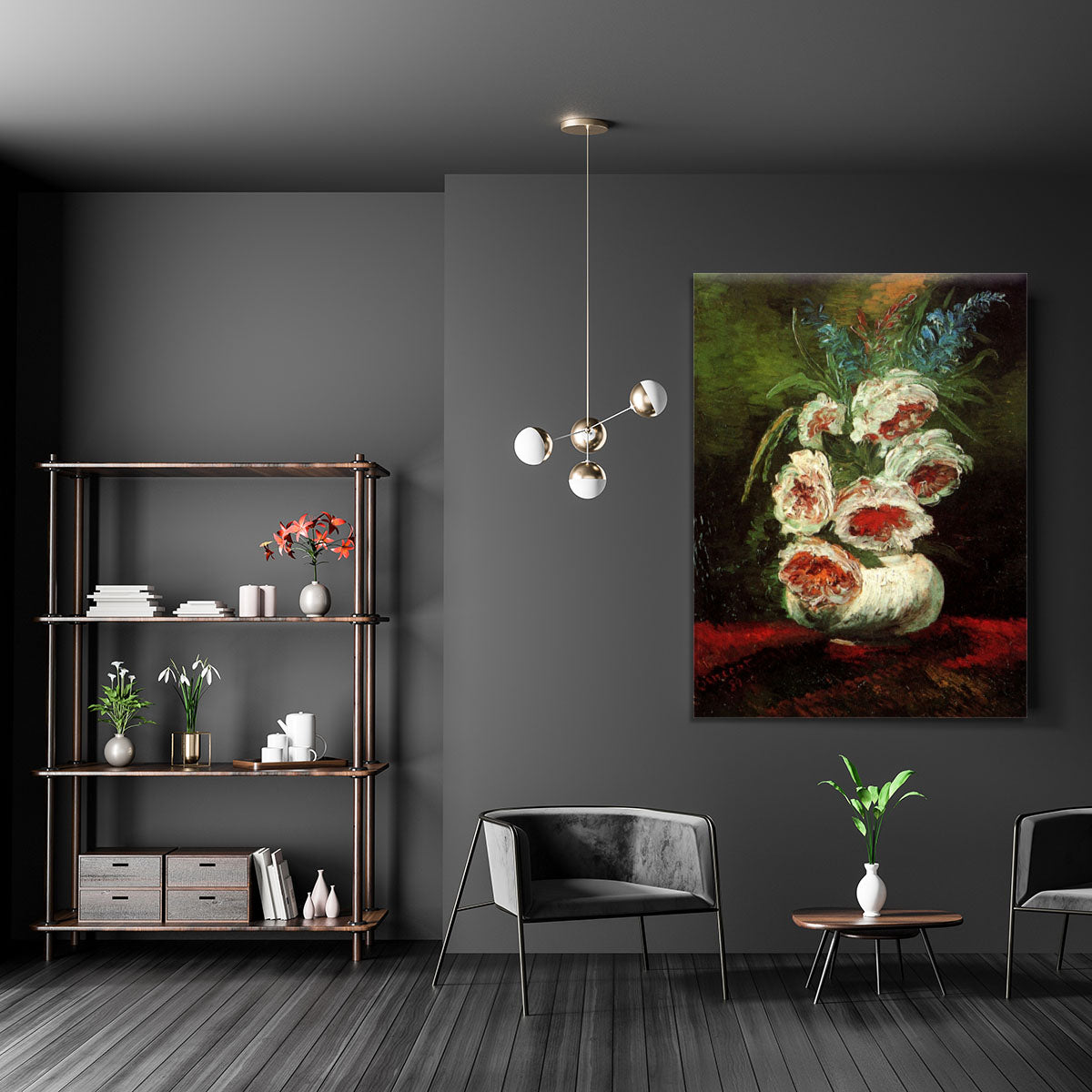 Vase with Peonies by Van Gogh Canvas Print or Poster - Canvas Art Rocks - 5