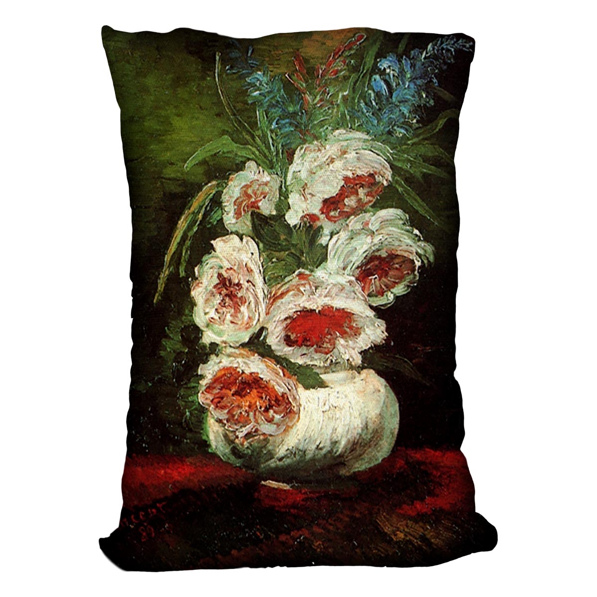 Vase with Peonies by Van Gogh Cushion