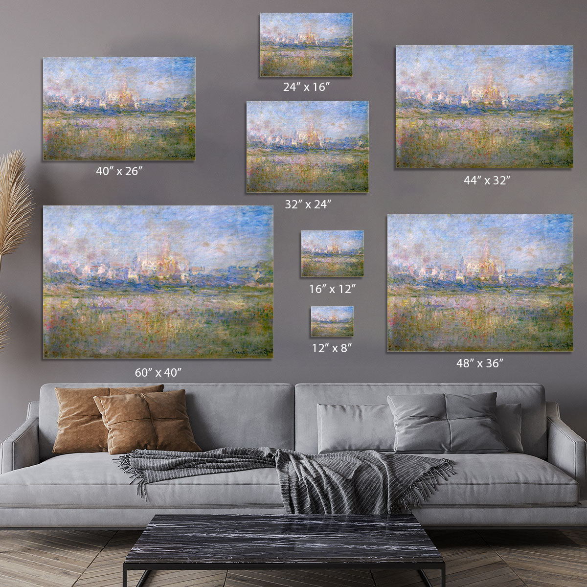 Vctheuil in the fog by Monet Canvas Print or Poster - Canvas Art Rocks - 7