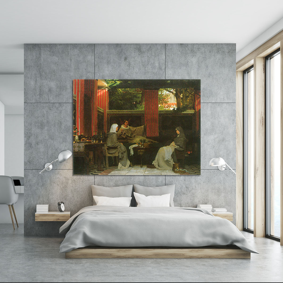 Venantius Fortunatus contributes Radegund VI by Alma Tadema Canvas Print or Poster - Canvas Art Rocks - 5