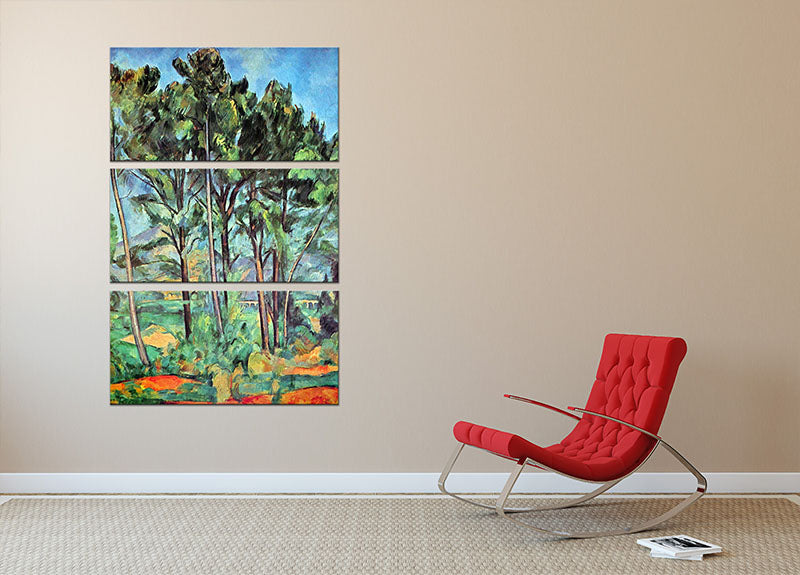 Viaduct by Cezanne 3 Split Panel Canvas Print - Canvas Art Rocks - 2