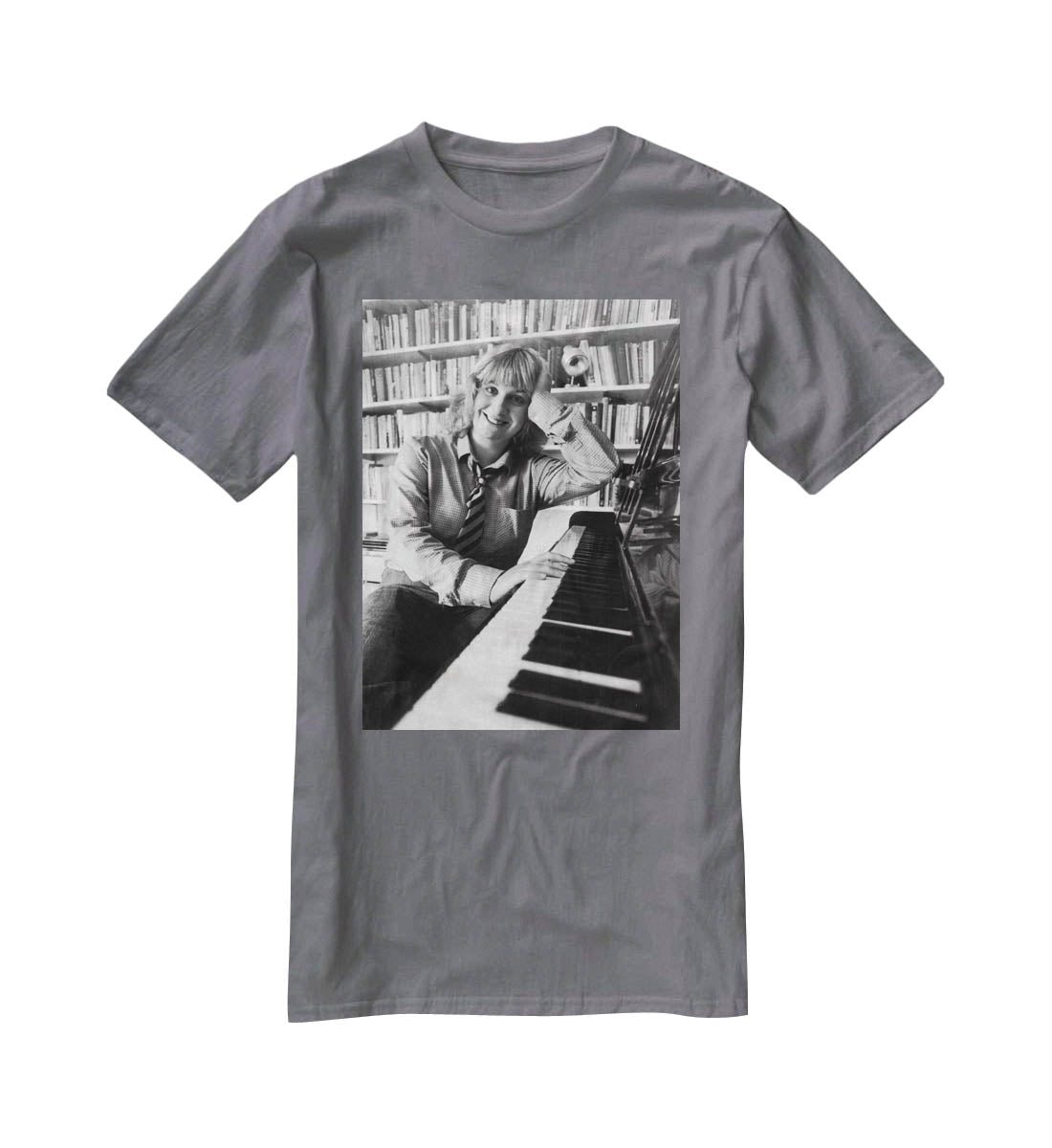 Victoria Wood at the piano T-Shirt - Canvas Art Rocks - 3
