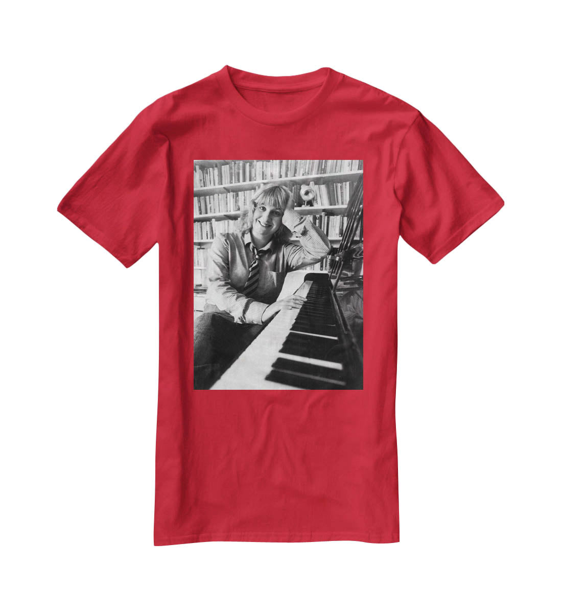 Victoria Wood at the piano T-Shirt - Canvas Art Rocks - 4