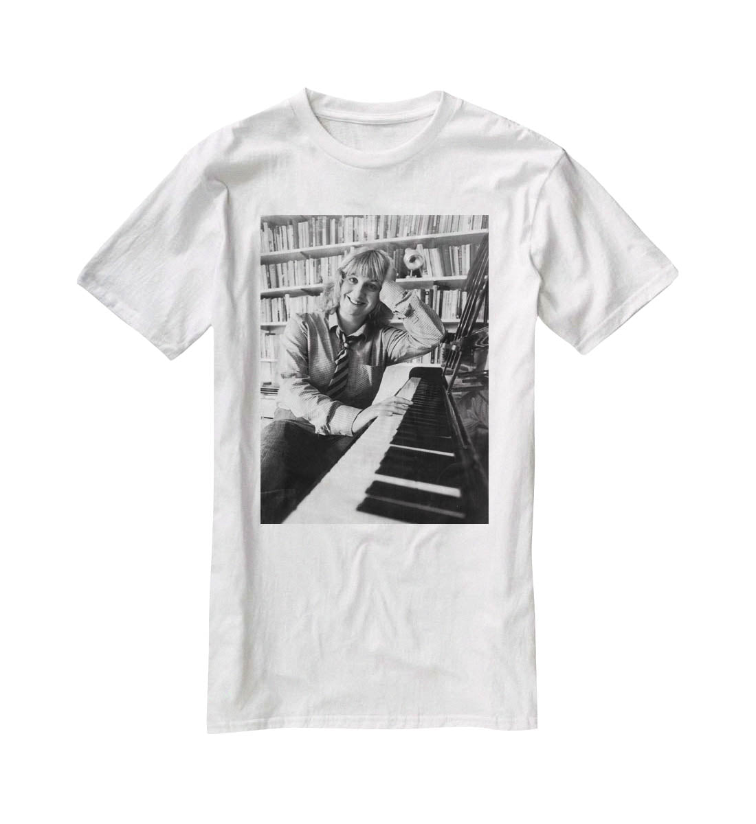 Victoria Wood at the piano T-Shirt - Canvas Art Rocks - 5