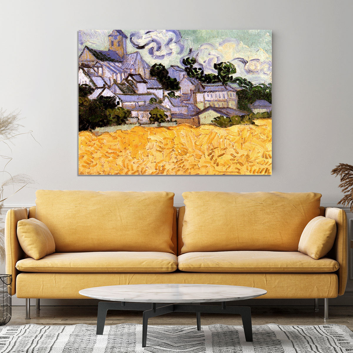 View of Auvers with Church by Van Gogh Canvas Print or Poster - Canvas Art Rocks - 4