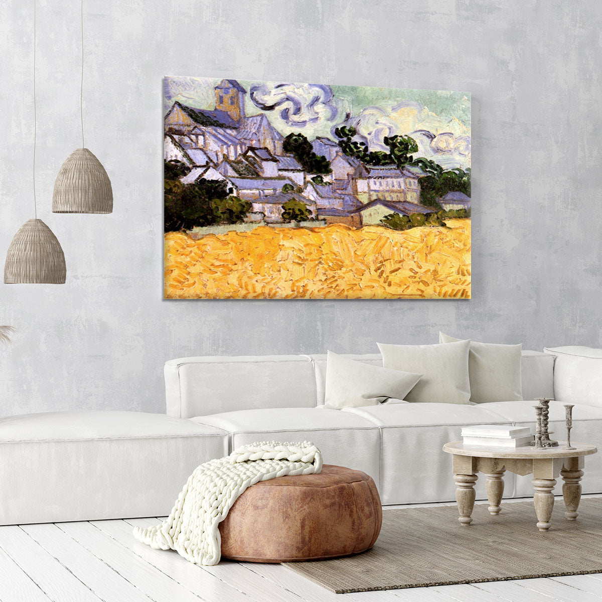View of Auvers with Church by Van Gogh Canvas Print or Poster - Canvas Art Rocks - 6