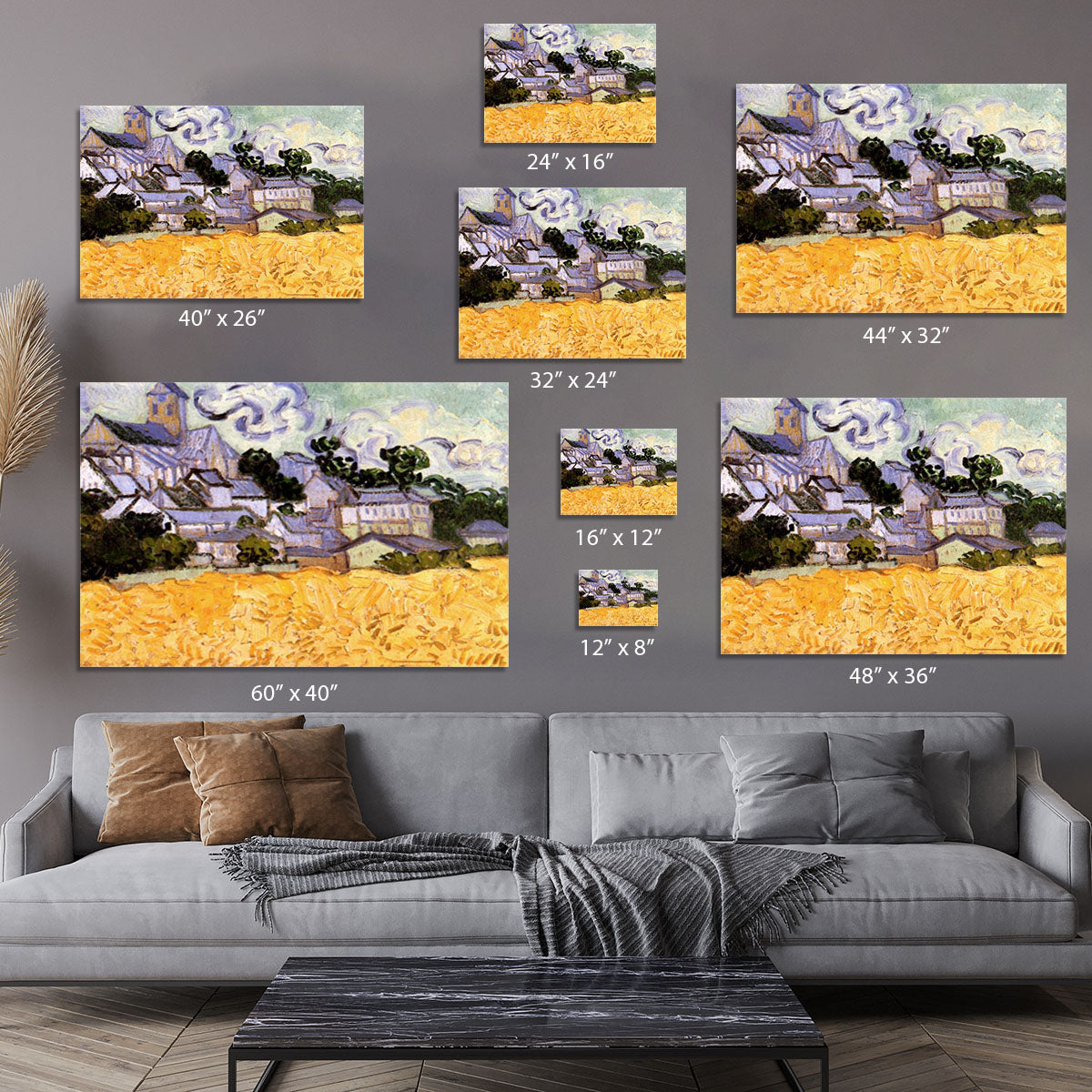 View of Auvers with Church by Van Gogh Canvas Print or Poster - Canvas Art Rocks - 7