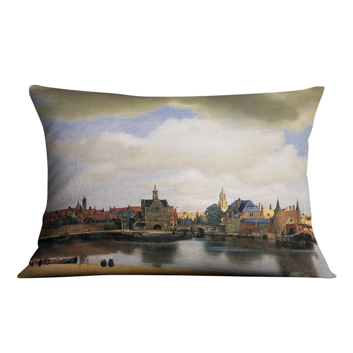 View of Delft by Vermeer Cushion