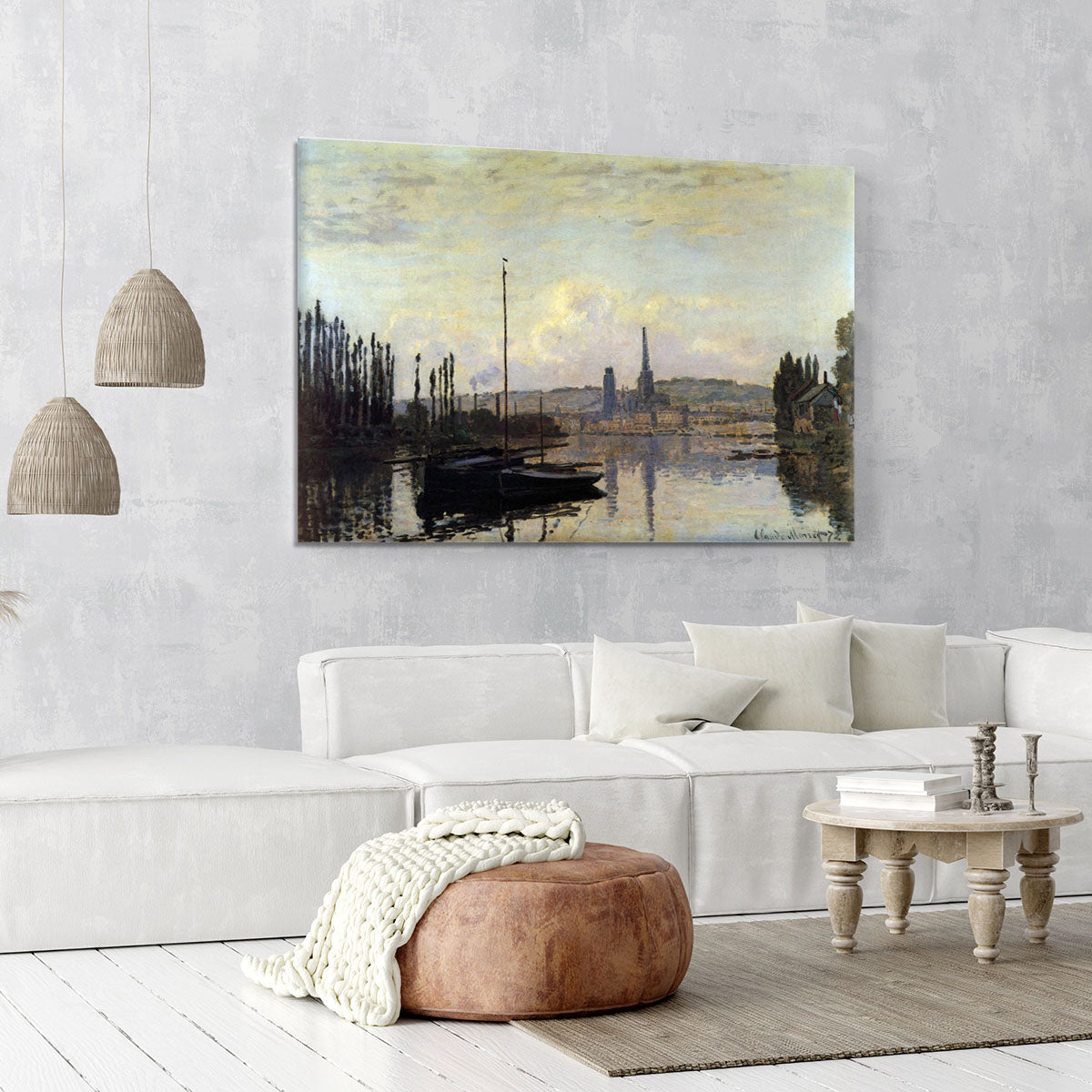 View of Rouen by Monet Canvas Print or Poster - Canvas Art Rocks - 6