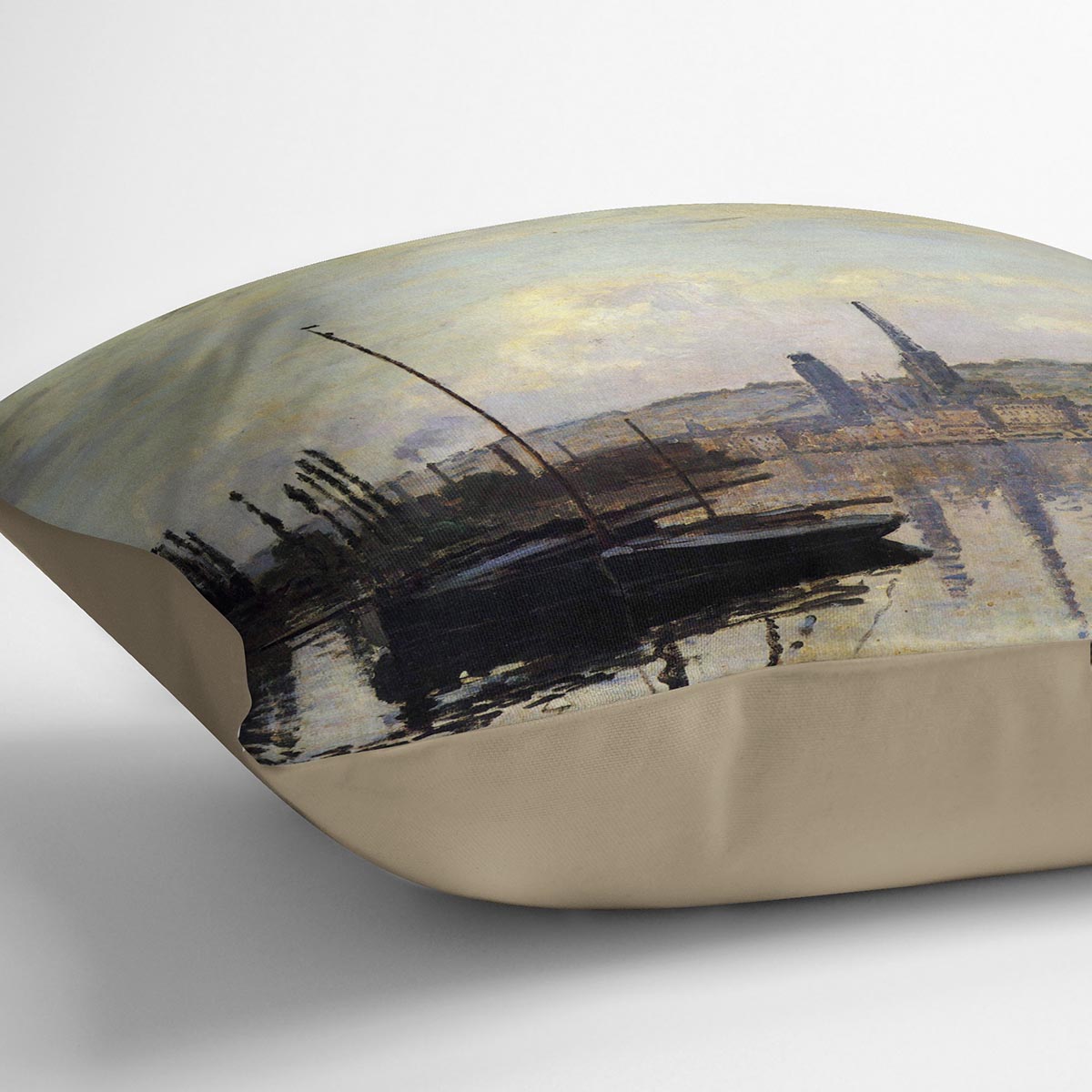 View of Rouen by Monet Cushion