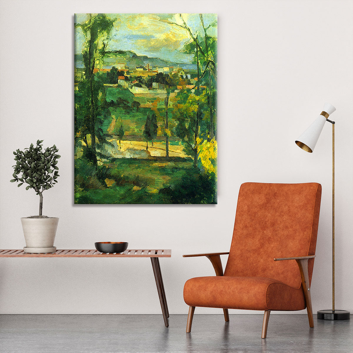 Village behind the trees Ile de France by Cezanne Canvas Print or Poster - Canvas Art Rocks - 6