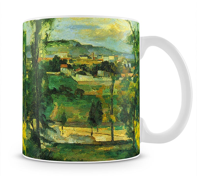 Village behind the trees Ile de France by Cezanne Mug - Canvas Art Rocks - 1